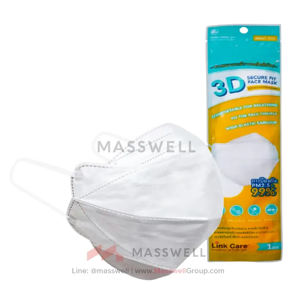 [LC-AW] Link Care 3D หน้ากากอนามัย PM2.5 – สีขาว