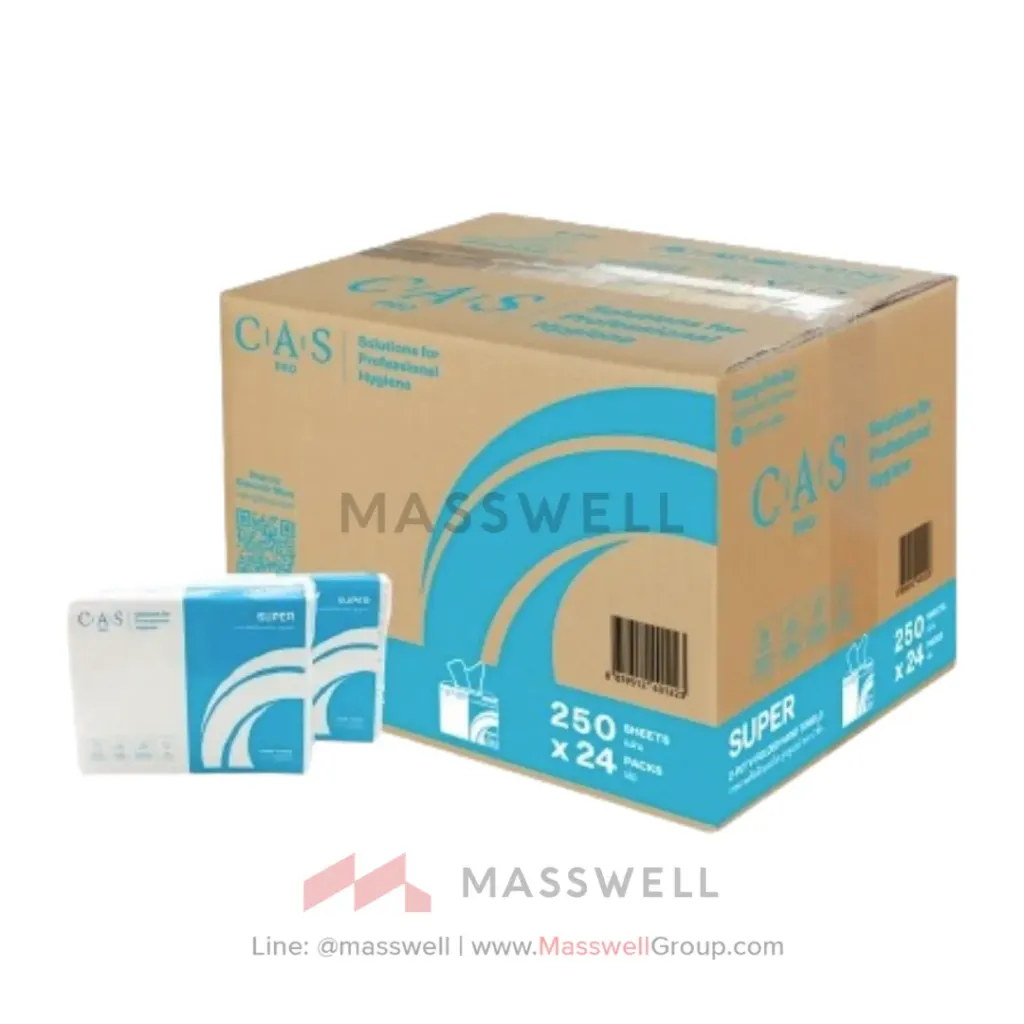 [CP-22100048] CAS Pro กระดาษเช็ดมือ HT Super 2 ชั้น (6,000 แผ่น)