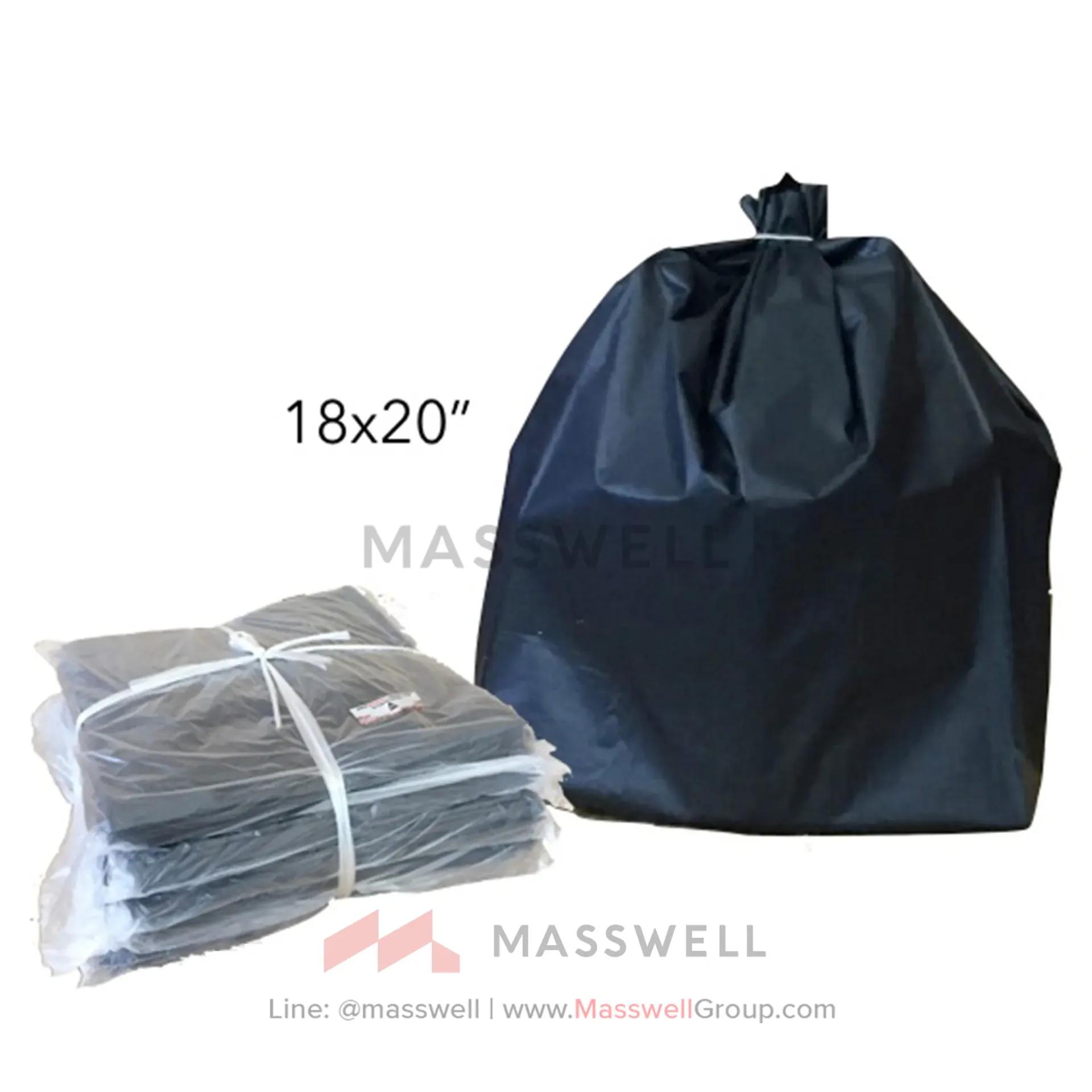 [DB-B-1820-08] ถุงขยะพลาสติกสีดำ ขนาด 18x20 นิ้ว