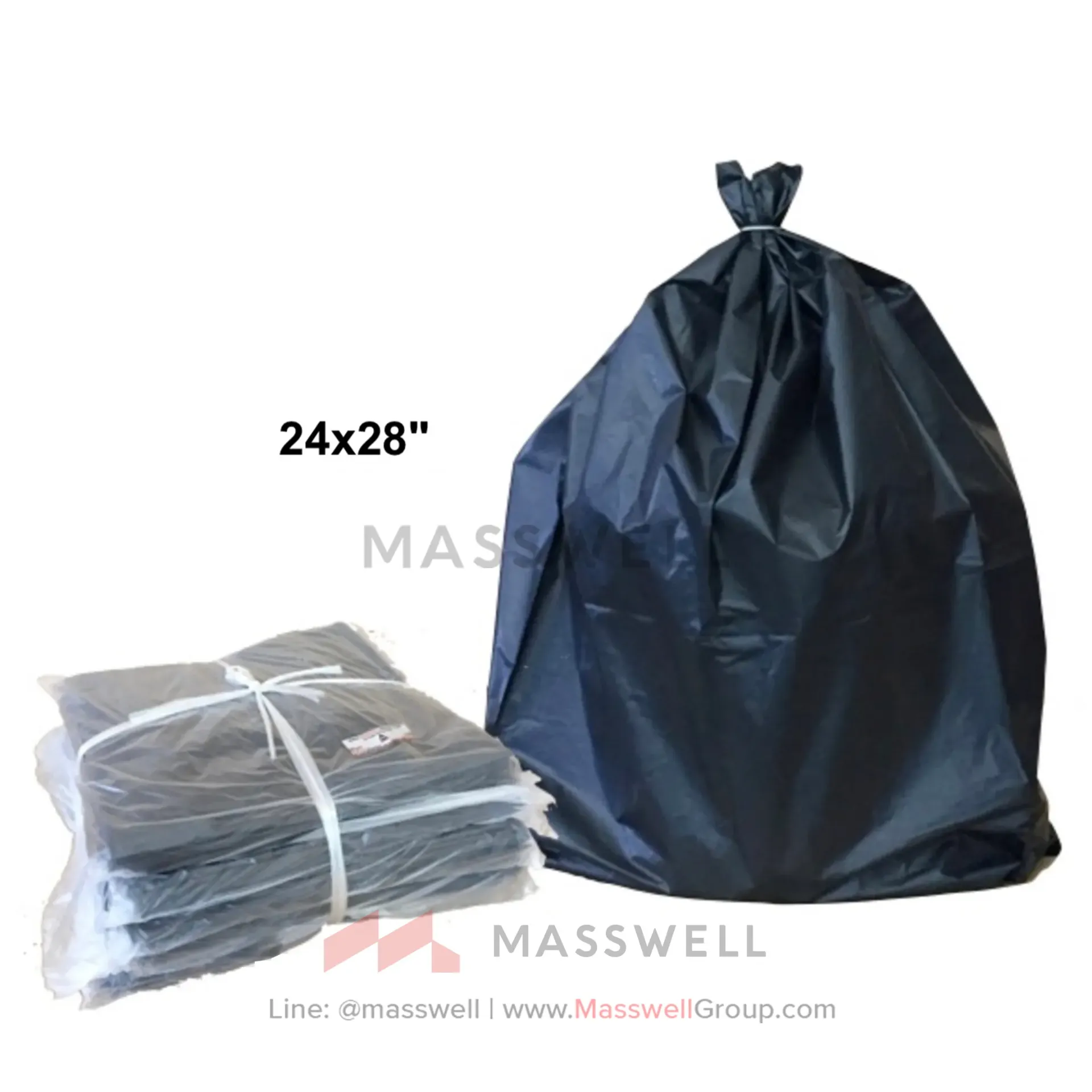 [DB-B-2428-10] ถุงขยะพลาสติกสีดำ ขนาด 24x28 นิ้ว