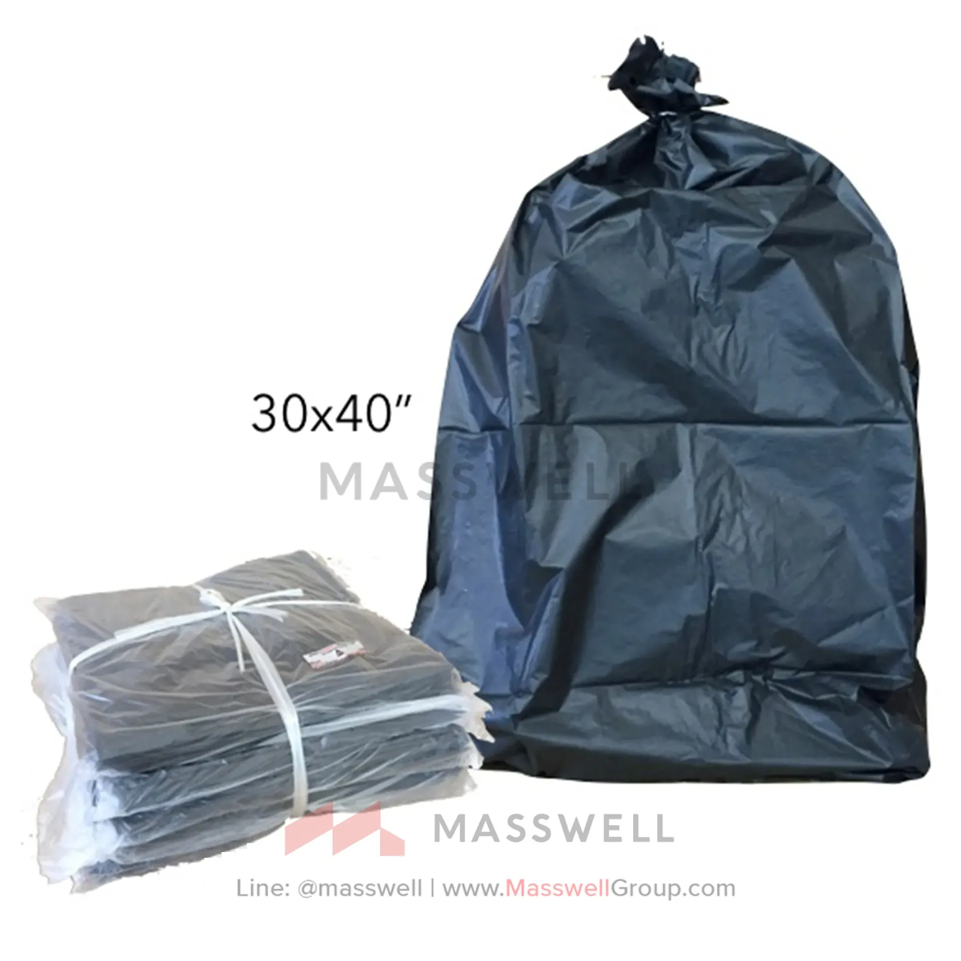 [DB-B-3040] ถุงขยะพลาสติกสีดำ ขนาด 30x40 นิ้ว