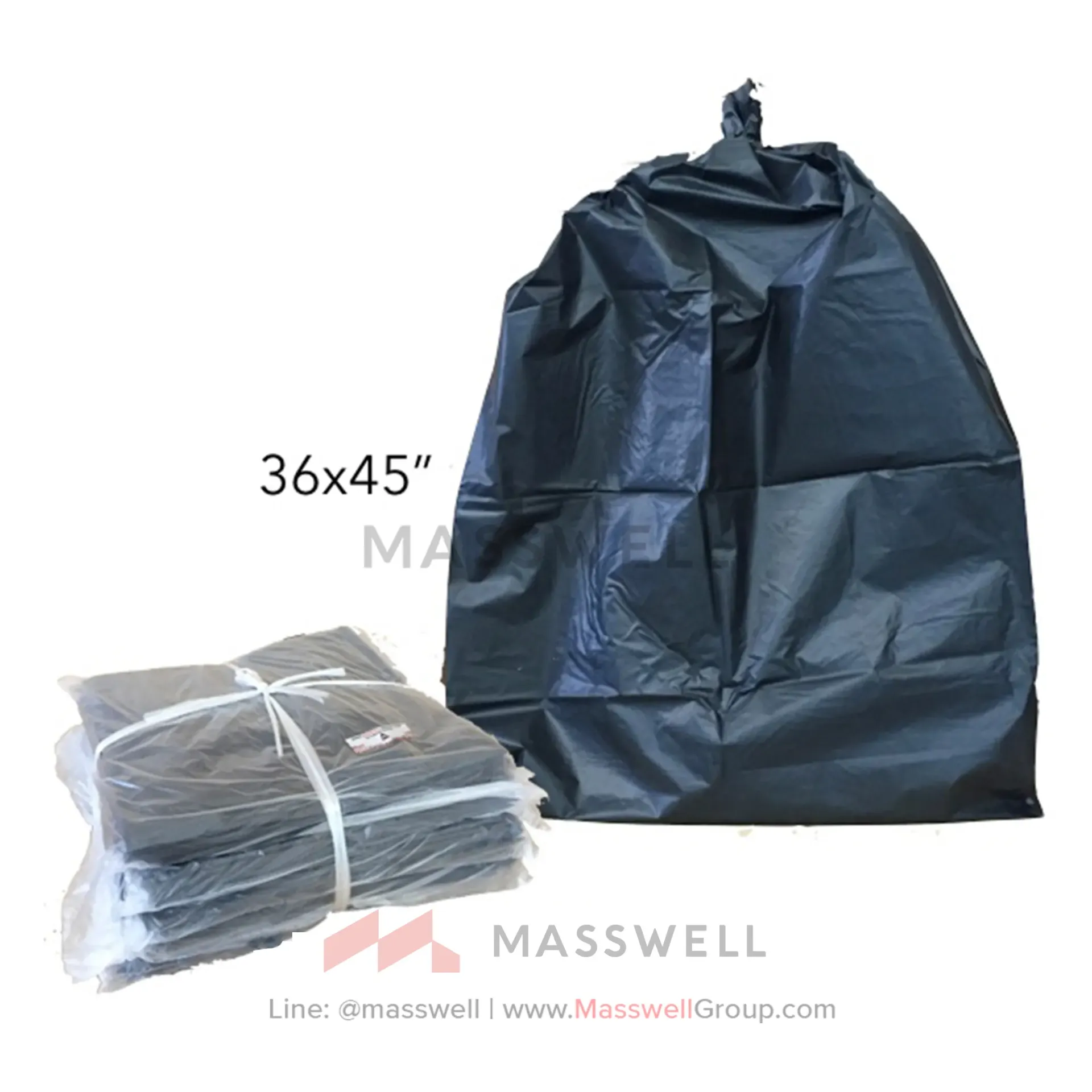 ถุงขยะพลาสติกสีดำ ขนาด 36x45 นิ้ว