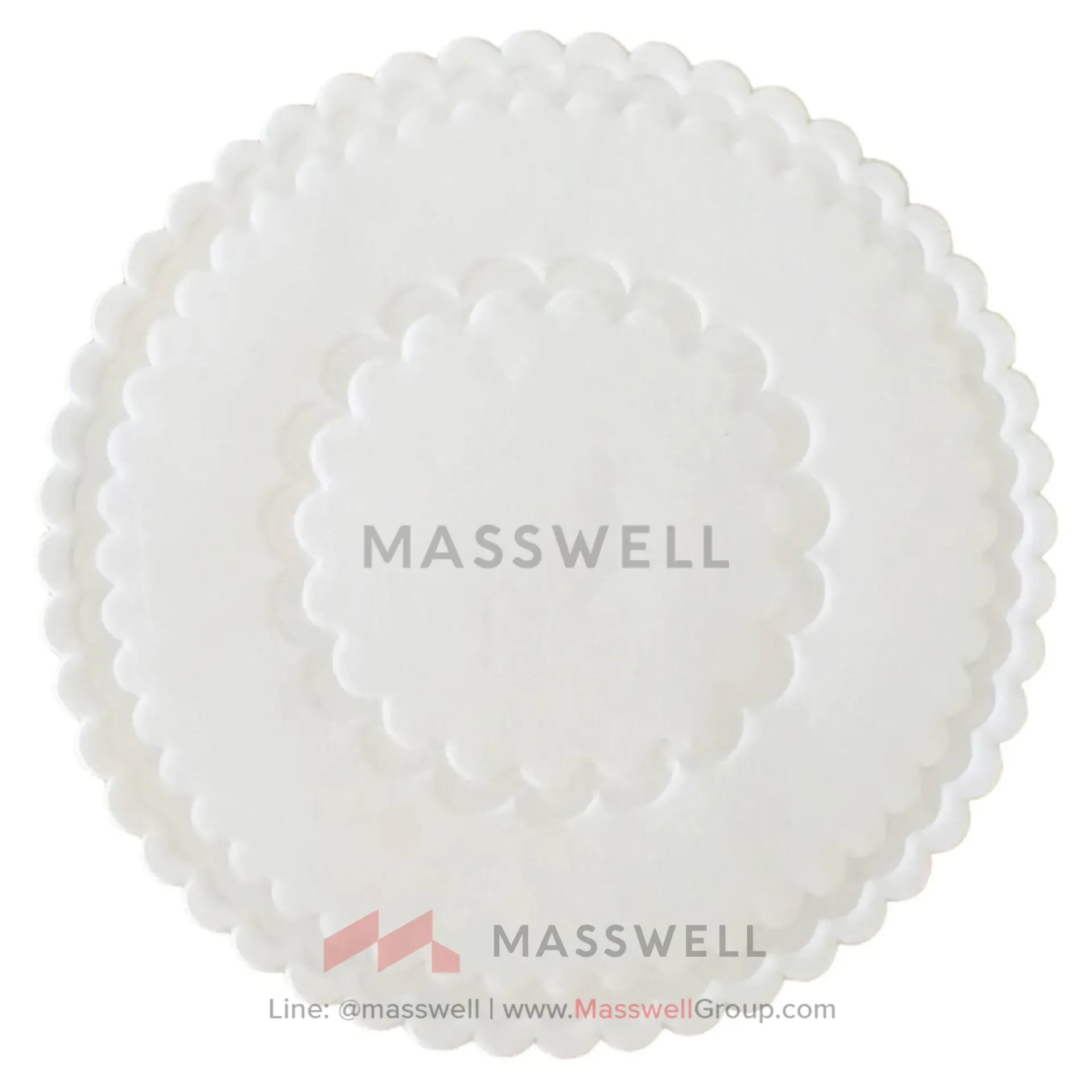 กระดาษรองแก้วน้ำ Plain White ขนาด 80 มม.