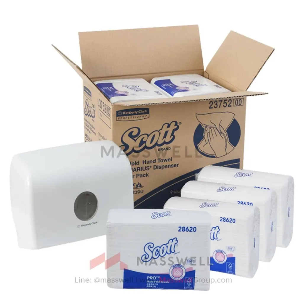 Scott กระดาษเช็ดมือพร้อมกล่อง M-Fold Starter Pack