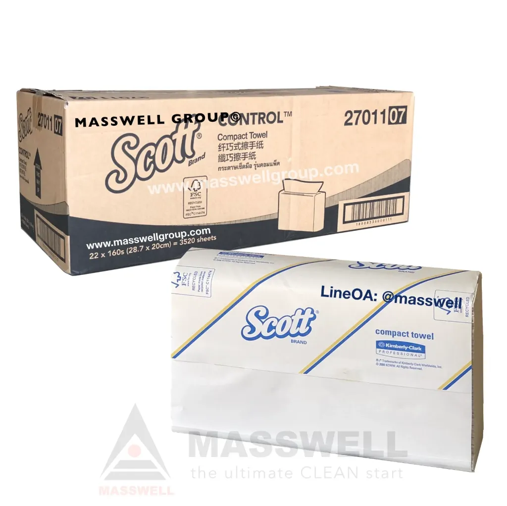 Scott กระดาษเช็ดมือ Control Compact Towels 1 ชั้น (3,520 แผ่น)