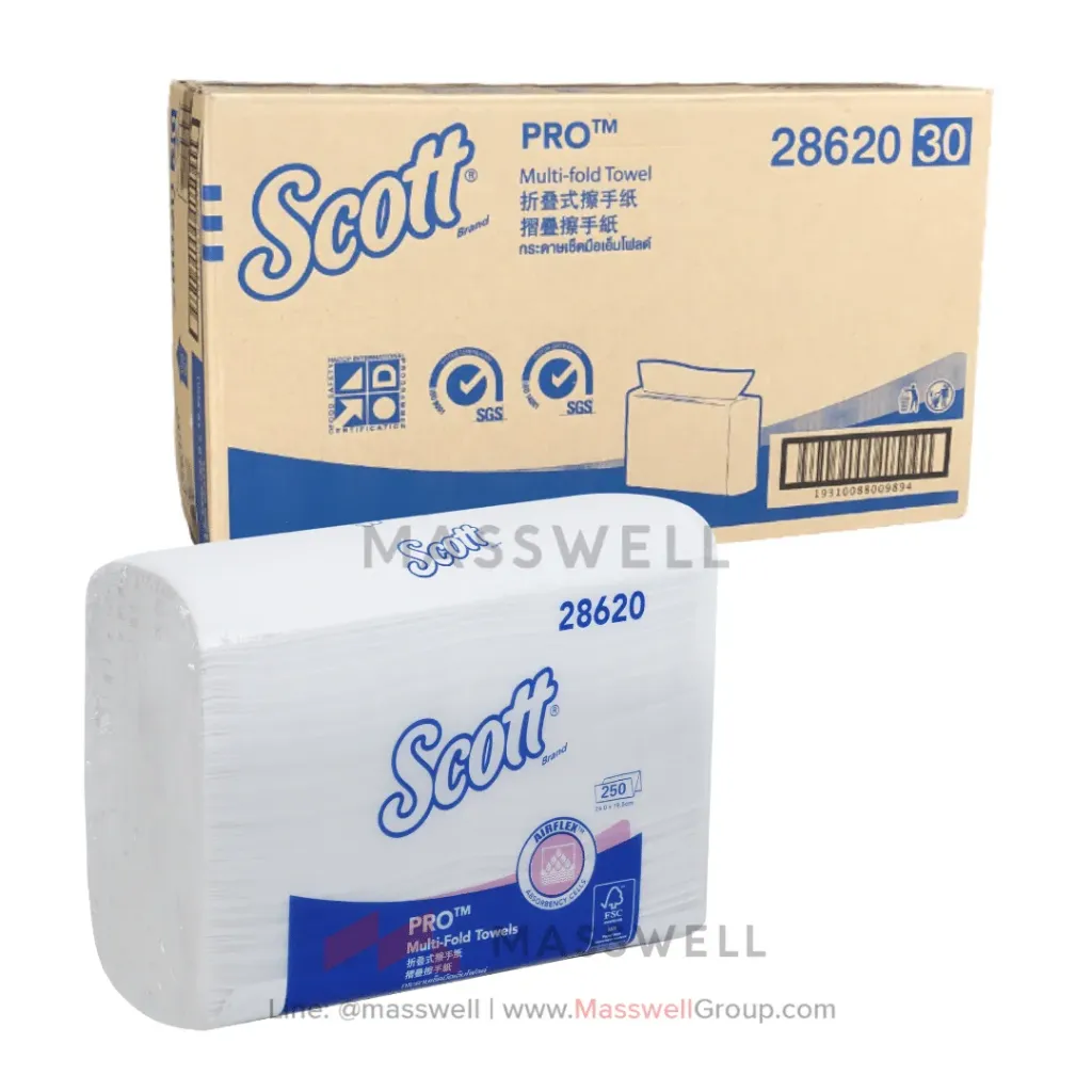 [KC-28620] Scott กระดาษเช็ดมือ M-Fold 1 ชั้น (4,000 แผ่น) *19.5cm.