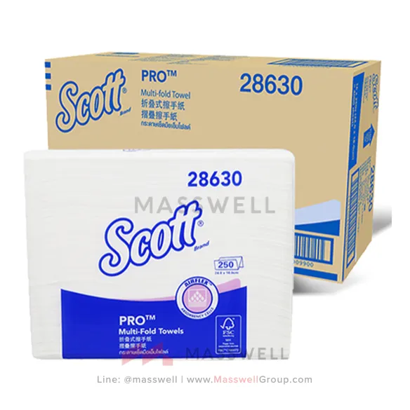 [KC-28630] Scott กระดาษเช็ดมือ M-Fold 1 ชั้น (4,000 แผ่น) *18cm.