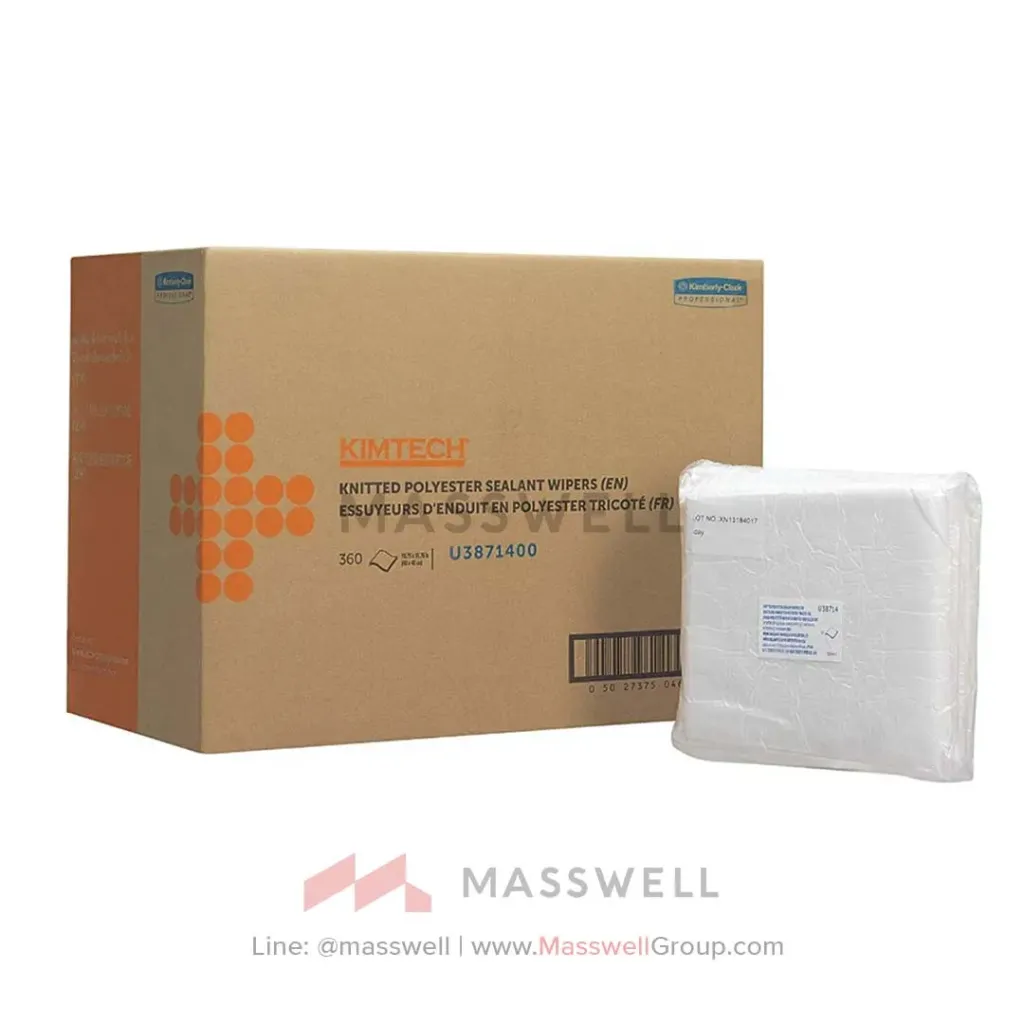 [KC-38714] KIMTECH PREP แผ่นเช็ดอุตสาหกรรมยานยนต์ Knitted Polyester 30แผ่น (12แพ็ค)