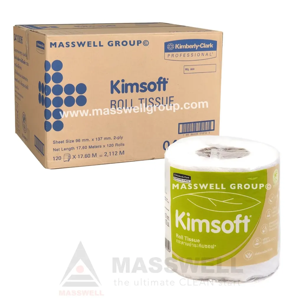 Kimsoft กระดาษชำระม้วนเล็ก 2ชั้น 17.4 เมตร (120ม้วน)