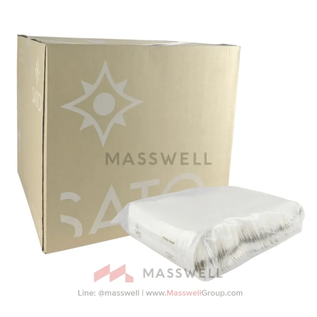 [KS-HF00M] SATO ผ้าเย็นเช็ดมือ Hi-Fresh – M ไม่มีน้ำหอม (1,000 ชิ้น)