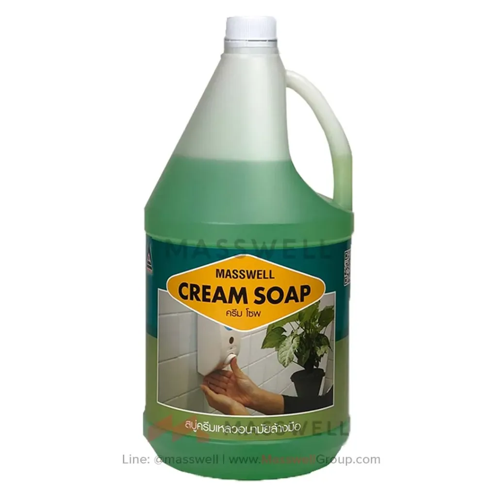 สบู่เหลวล้างมือ CREAM SOAP สีเขียวใส 3.5 ลิตร