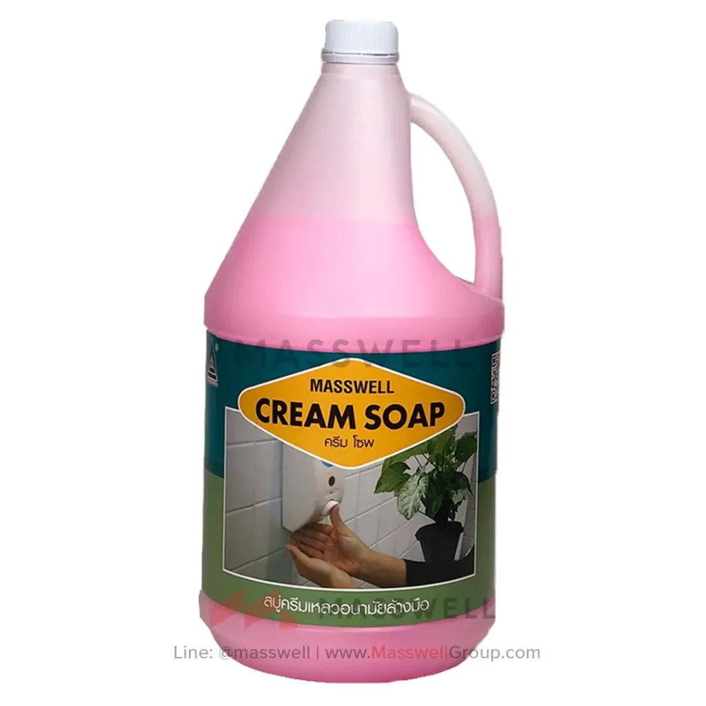 [MW-TP06PP] สบู่เหลวล้างมือ CREAM SOAP สีชมพูมุก 3.5 ลิตร