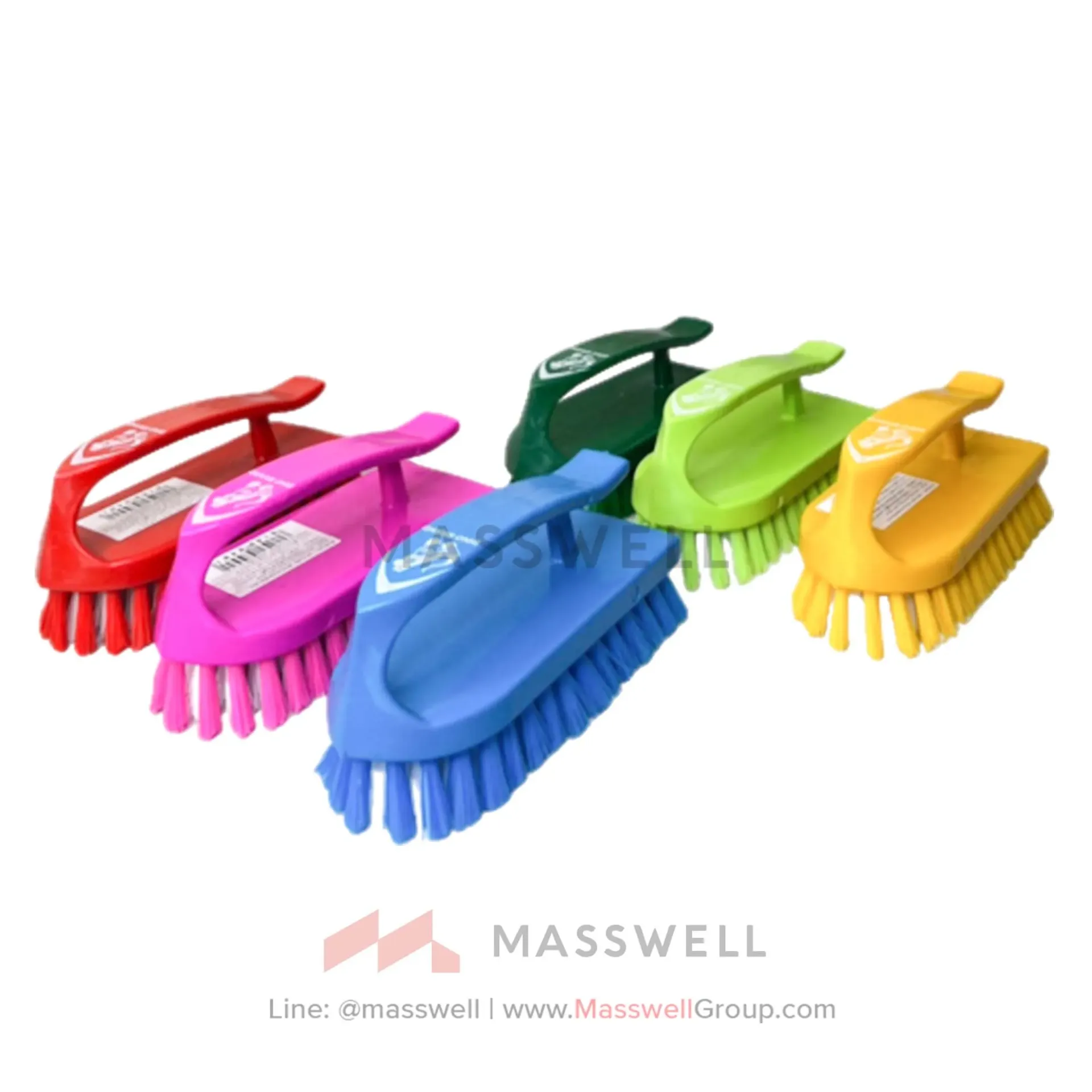 [NL-01800401] DINO แปรงขัดขนพลาสติก ทรงเตารีด (คละสี)