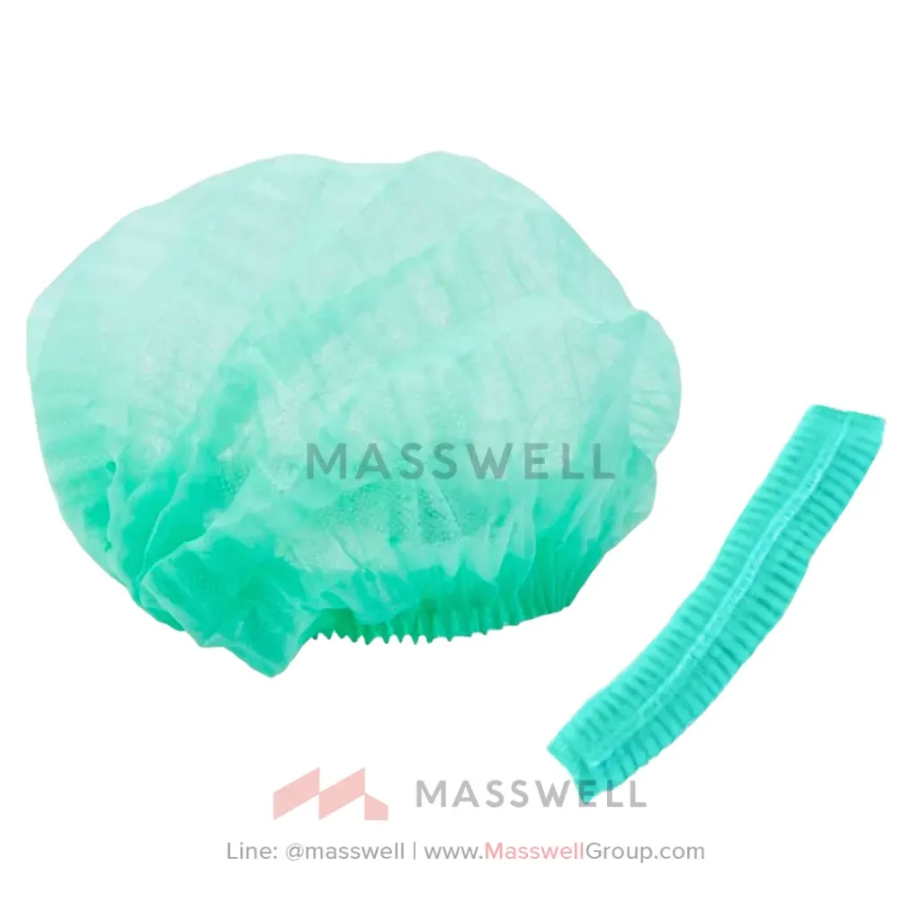 Hyguard หมวกคลุมผม แบบตัวหนอน – สีเขียว (50ชิ้น)