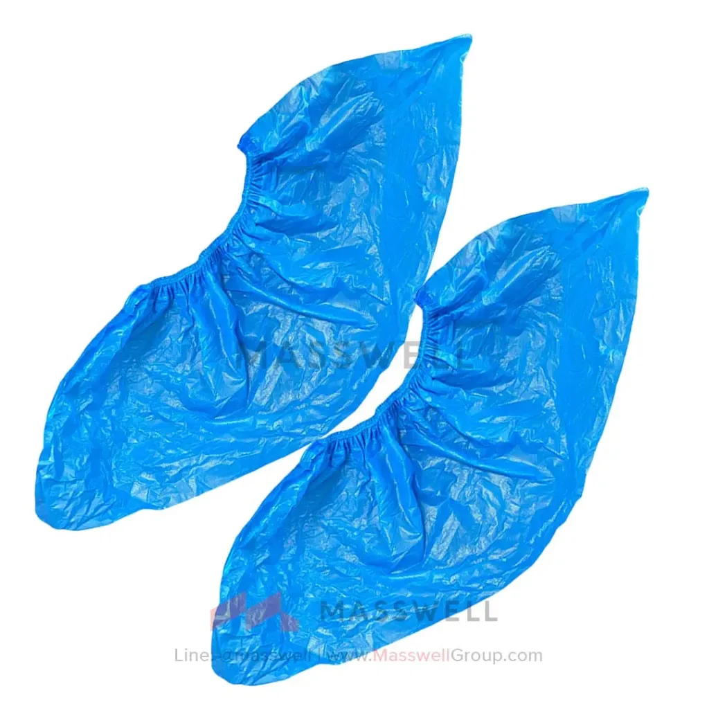 HYGUARD ถุงคลุมรองเท้าพลาสติก PE หนา 0.03 มม. – สีฟ้า (100ชิ้น)