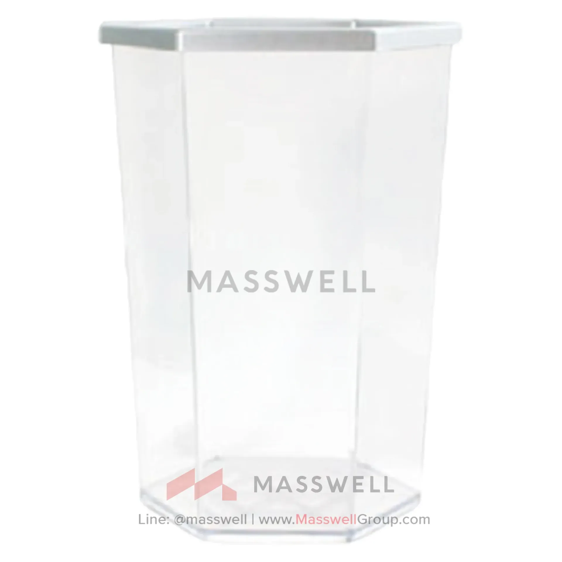 Reungwa ถังขยะพลาสติกโปร่งใส ทรงหกเหลี่ยม