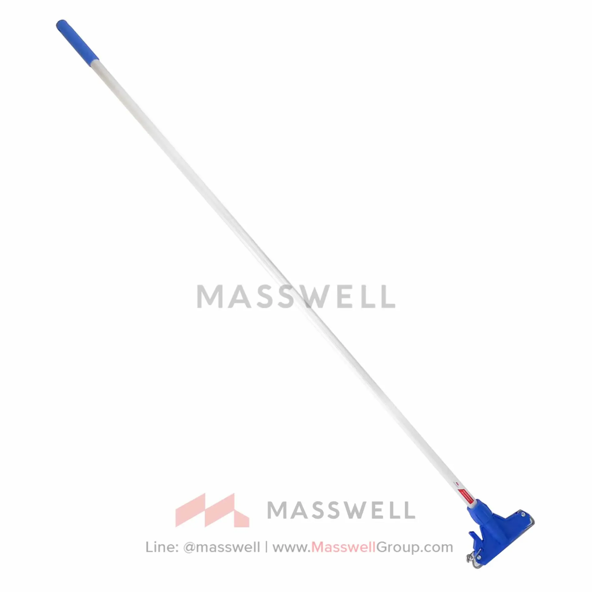 [W-MS-WP0615] ด้ามไม้ม็อบถูเปียก 1.45 เมตร หัวม็อบแบบเกี่ยว (สำหรับผ้า ขนาด 6 นิ้ว)