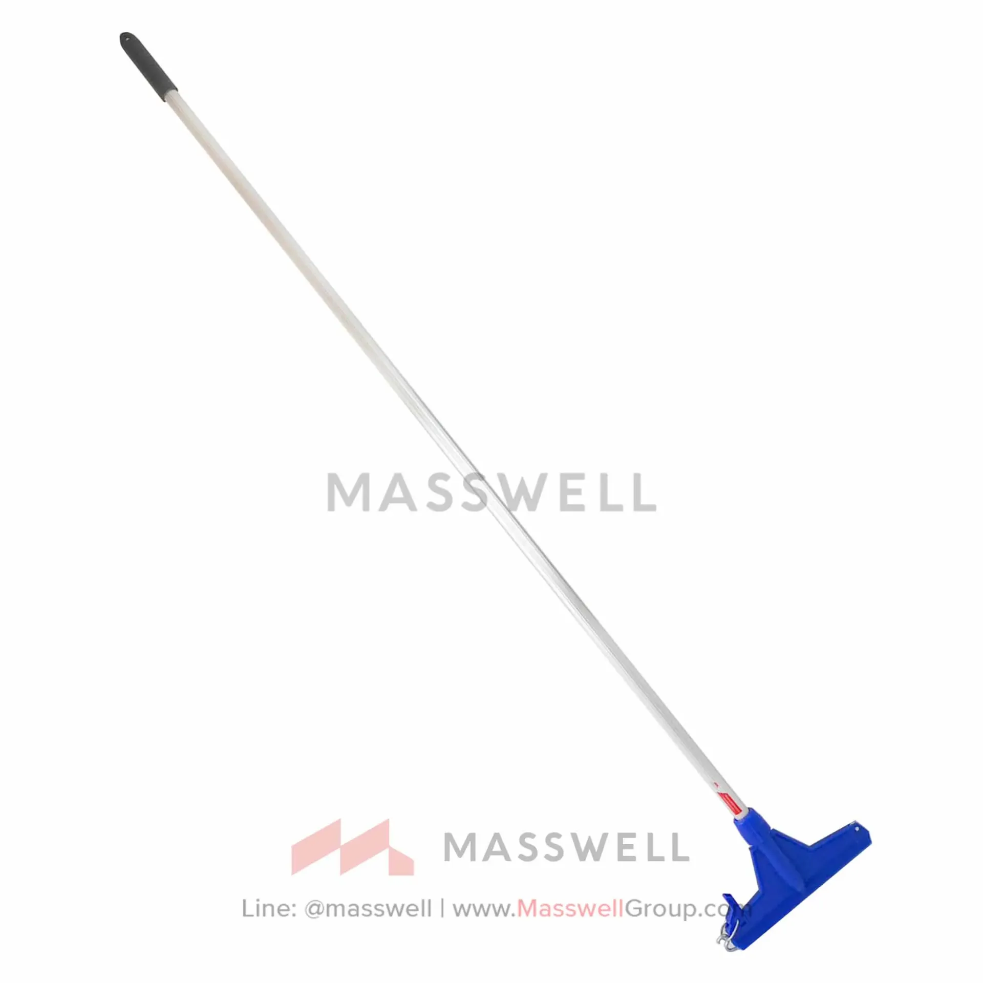 WELL ด้ามไม้ม็อบถูเปียก 1.5 เมตร หัวม็อบแบบเกี่ยว (สำหรับผ้า ขนาด 10 นิ้ว)