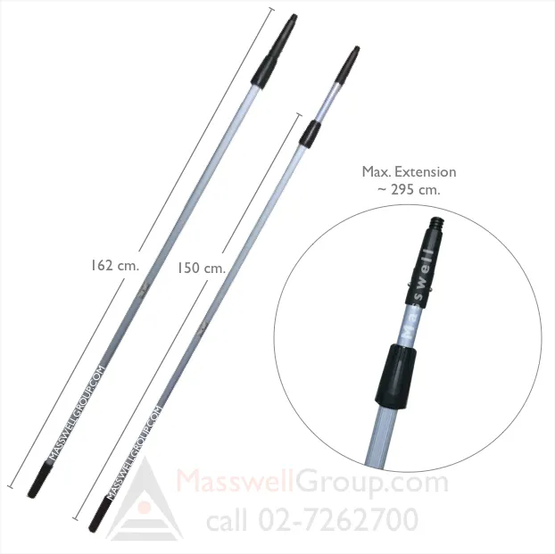 ด้ามต่อทำความสะอาดกระจก (ด้ามยาวสูงสุด 2.95 ม.)