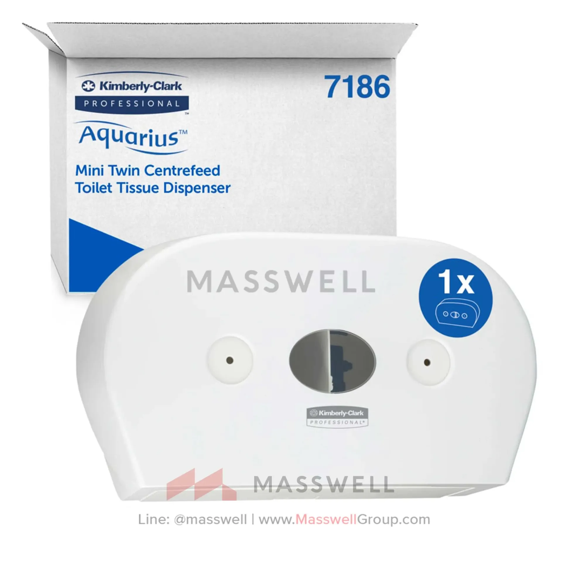 Kimberly-Clark กล่องกระดาษชำระแบบดึงตรงกลาง 2 ช่องคู่ Twin Center Pull