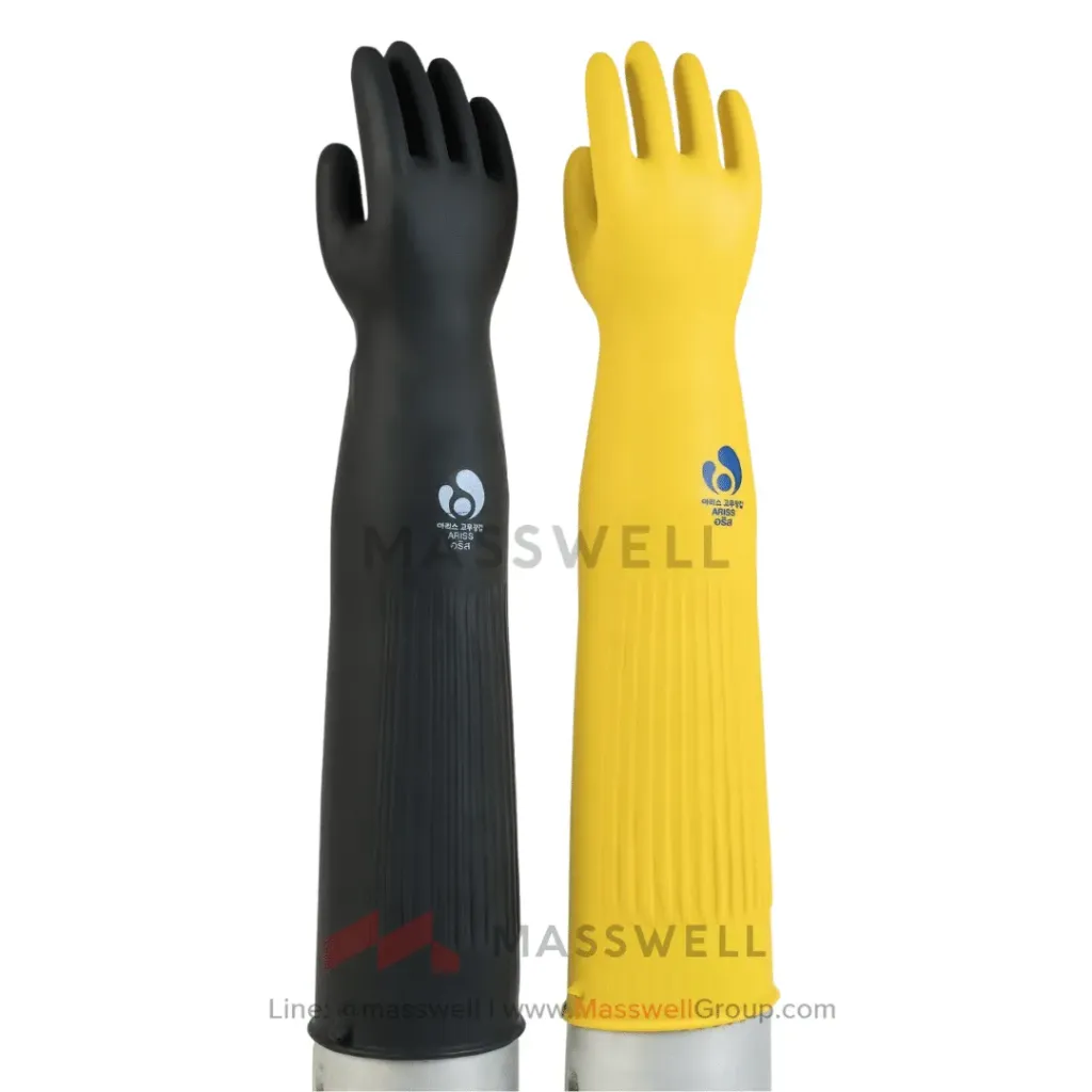 [KG-BI12XL-AB] ARISS ถุงมือยาง BI 12 Industrial Rubber Gloves – สีดำ