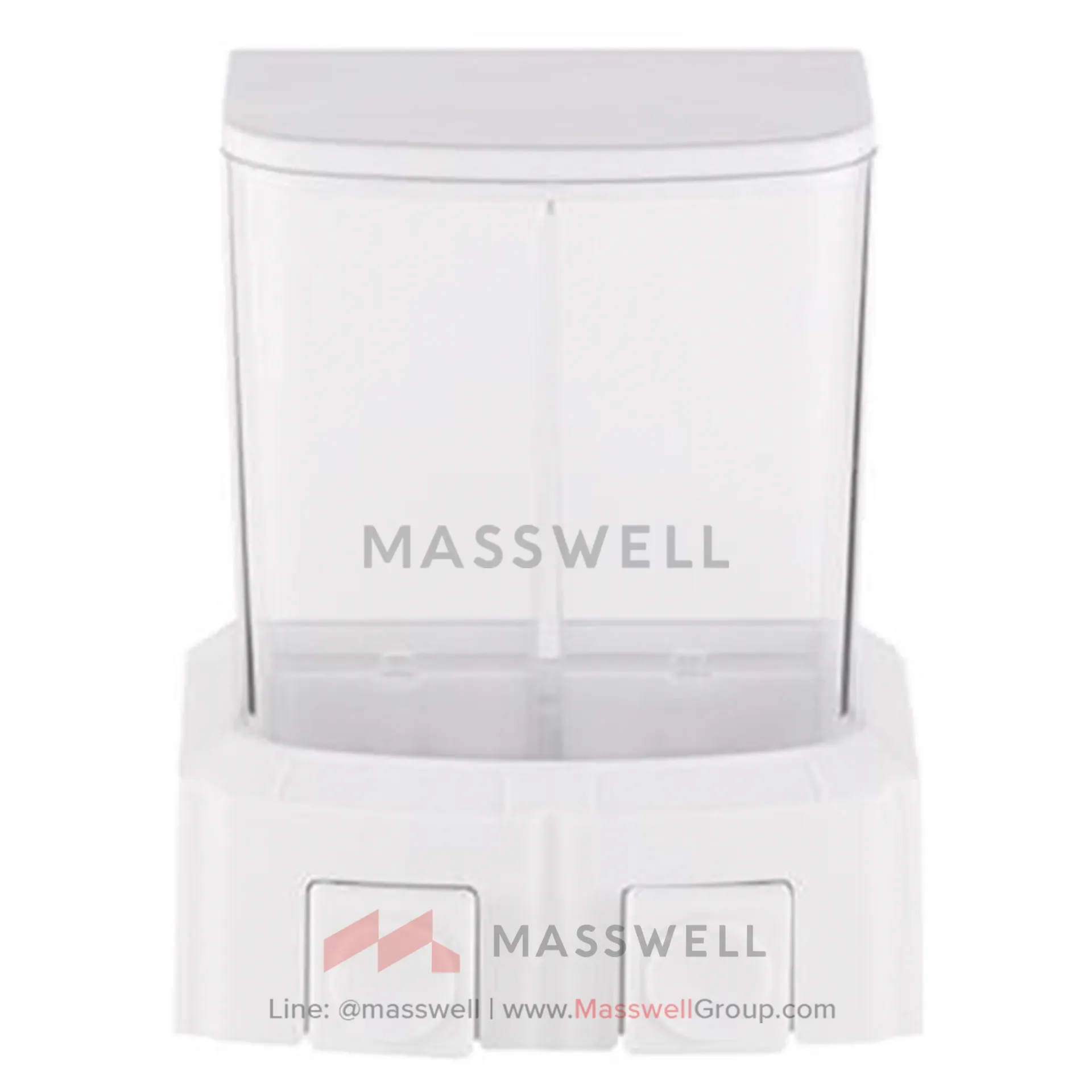 [W-SD-WF022] เครื่องจ่ายสบู่ 2 ช่อง สีขาวใส WF022(72250)