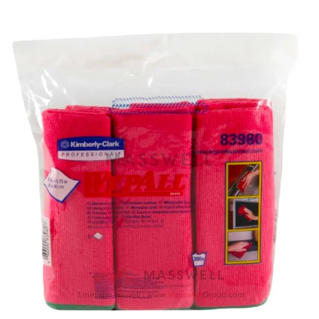 [KC-8397-P] WYPALL ผ้าไมโครไฟเบอร์ Microfiber Cloths – สีแดง (6ผืน)