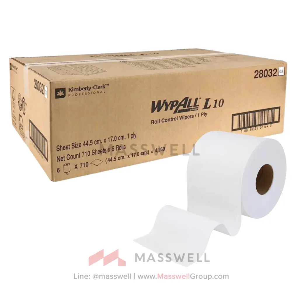 WYPALL* กระดาษเช็ดงานด้านอาหาร L10 Roll Control 300 เมตร (6ม้วน)