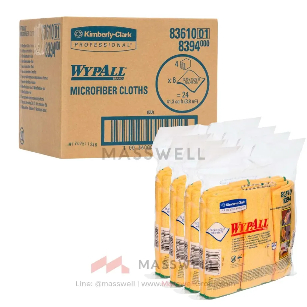 WYPALL ผ้าไมโครไฟเบอร์ Microfiber Cloths – สีเหลือง (6ผืน)