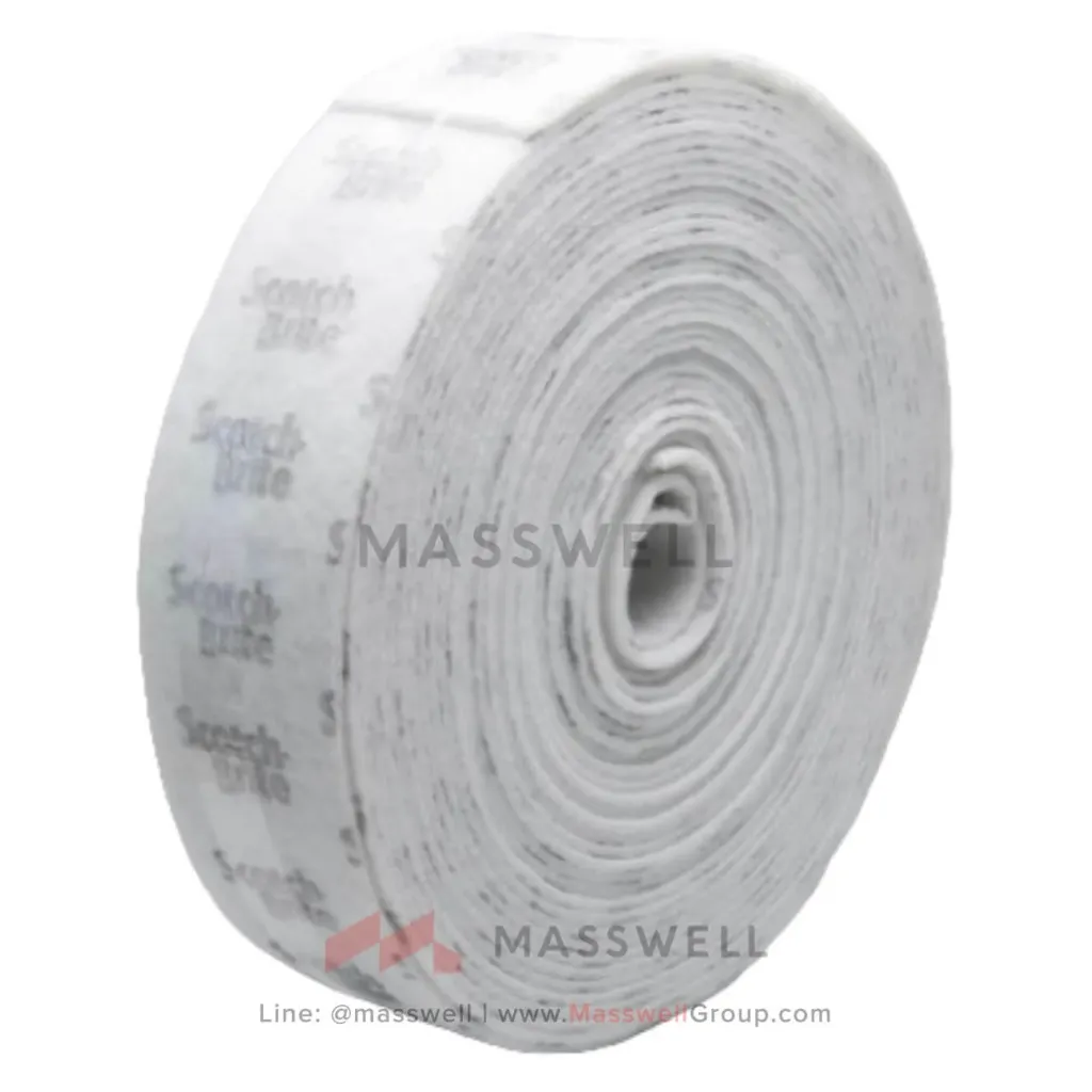 3M Scotch-Brite แผ่นใยขัด No. 98 (สีขาว) แบบม้วน 6 นิ้ว ยาว 35 หลา