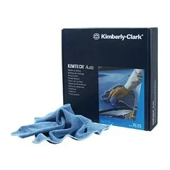 [KC-76350] KIMTECH* ผ้าไมโครไฟเบอร์ขัดเงา Microfibre Polishing Cloths – สีน้ำเงิน (25ผืน)
