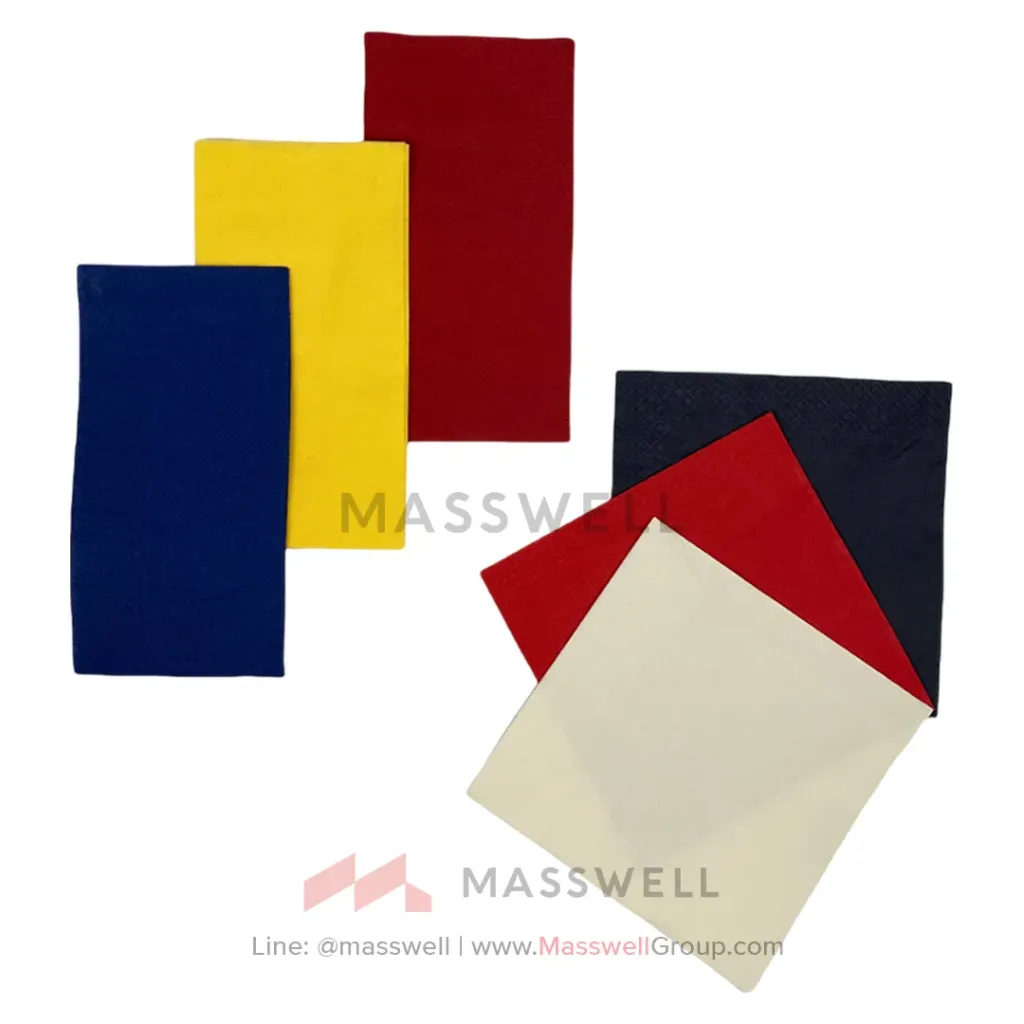 [DN-UN33BK] DUNI Unicolor กระดาษทิชชู่สี 33x33cm. 100's [x24] (1/4, Black)