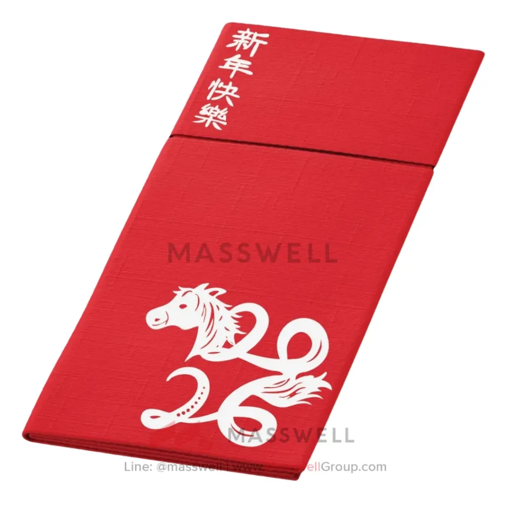 [DN-CNY26] DUNI กระดาษเช็ดปาก Duniletto 40x48ซม. Chinese New Year 46 ชิ้น [x4] (2026 Year of the Horse)