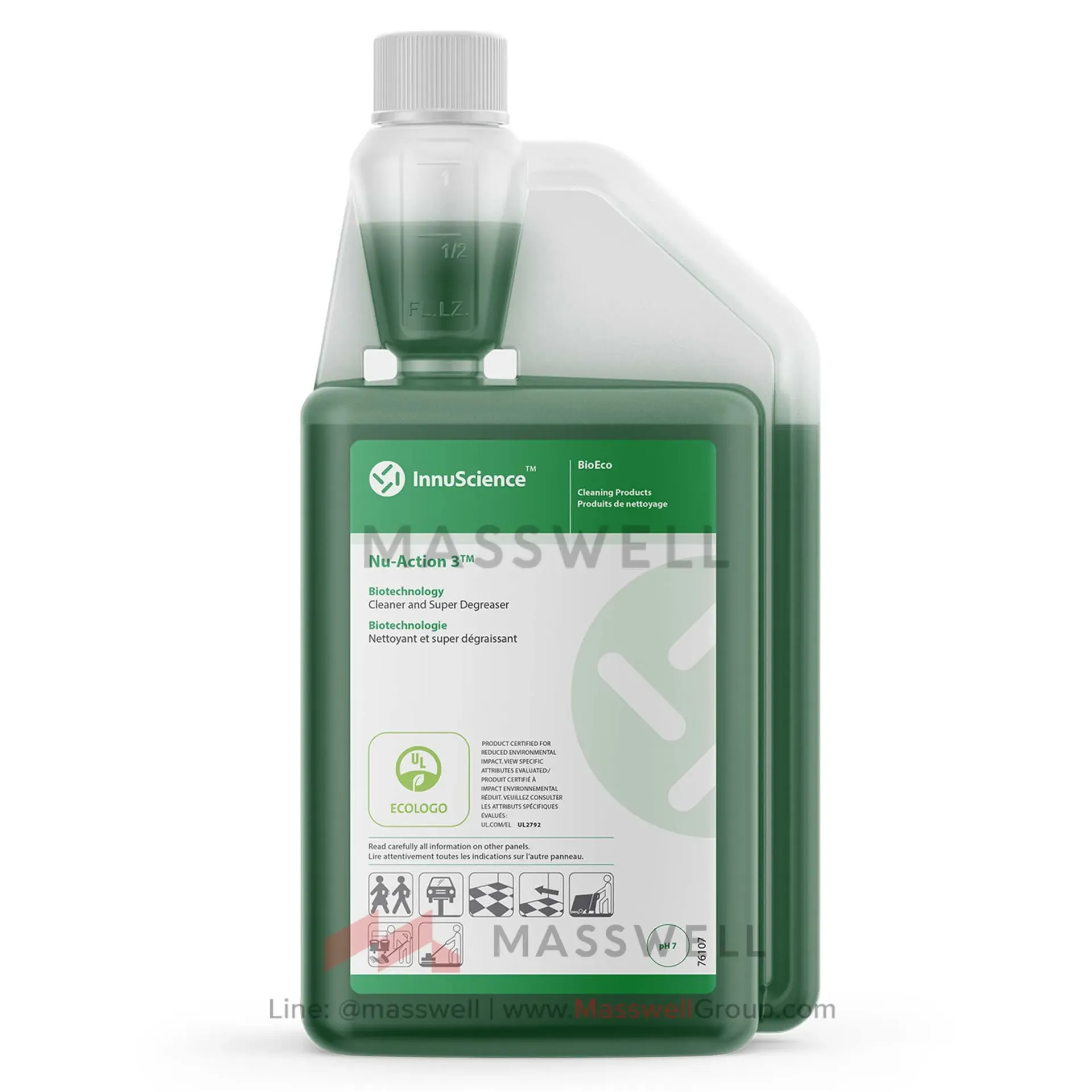 [IS-15384] Nu-Action 3 ทำความสะอาด ขจัดคราบ งานอุตสาหกรรม (900 mL)