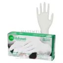 SriTrang ถุงมือยางไร้แป้ง Latex Gloves กล.เขียว - White สีขาว (100 ชิ้น)