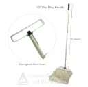 ด้ามไม้ม็อบถูเปียก 1.2 เมตร หัวม็อบแบบหนีบ (สำหรับผ้า ขนาด 10 นิ้ว) *อลูมิเนียม